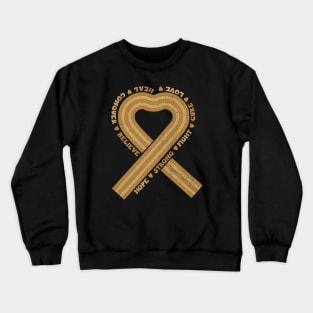 Gold Yellow Awareness Ribbon Crewneck Sweatshirt